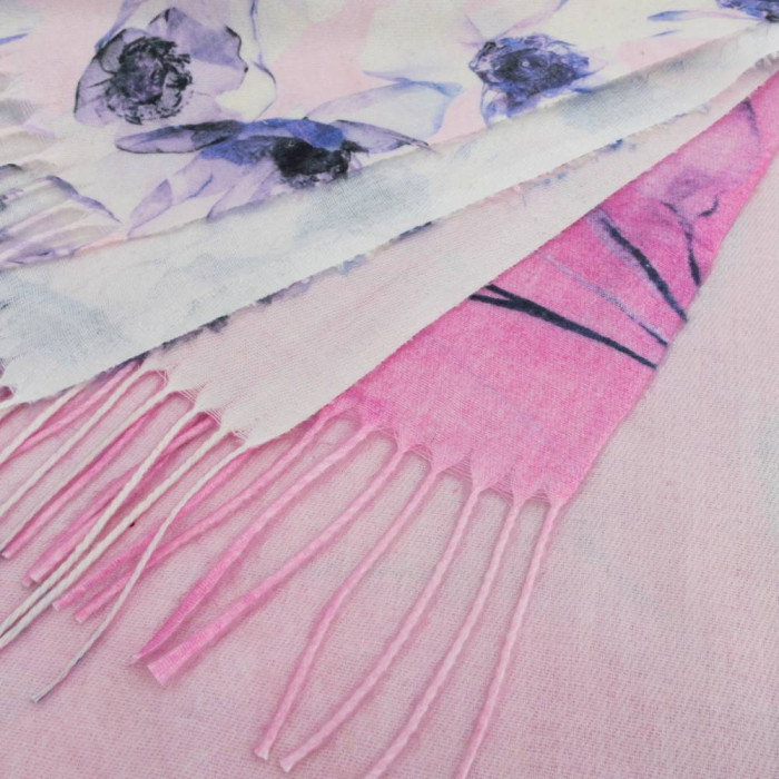 Палантин МАГНОЛІЯ Двосторонній рожевий