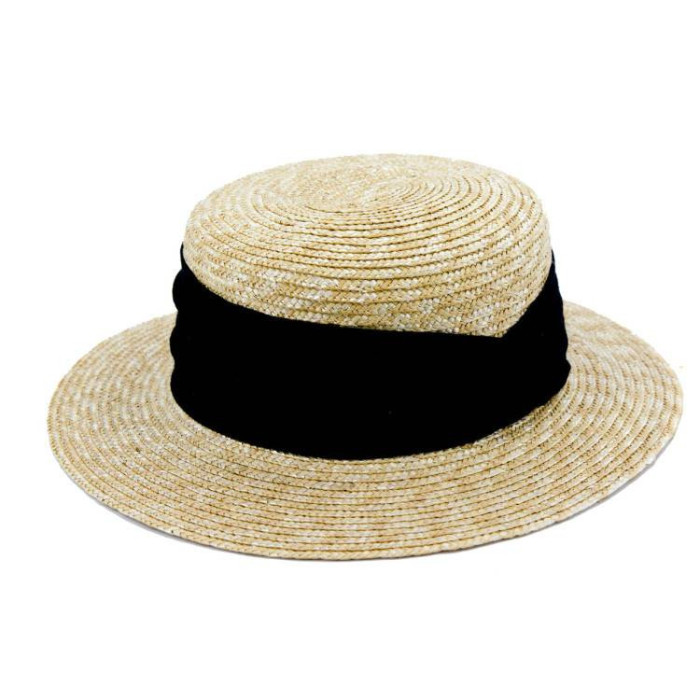 Капелюх РУХАННА натуральний/чорний