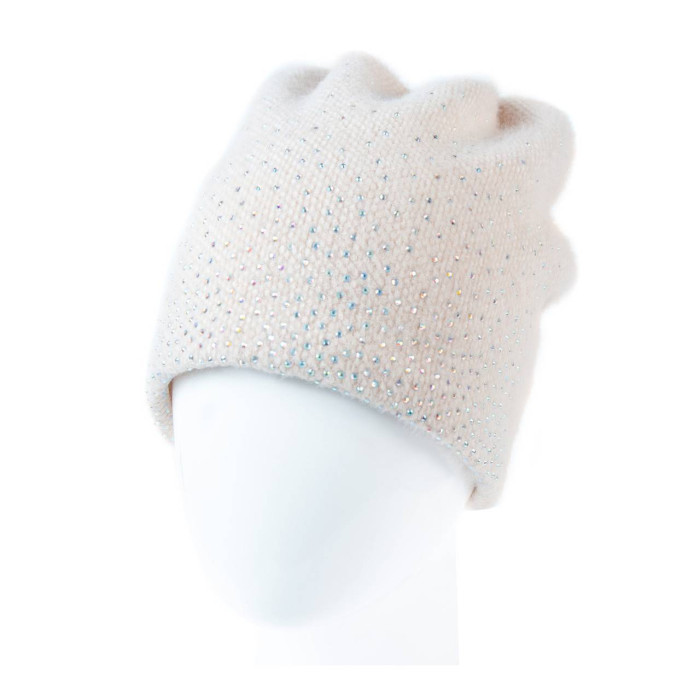 Шапка Vilss PIOVERE STRASS Cream (крем)