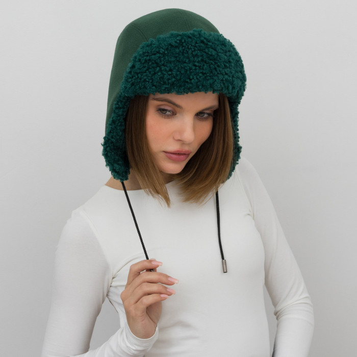 Шапка Vilss INVERNO Cashmere Ram emerald/emerald (смарагд/смарагд)