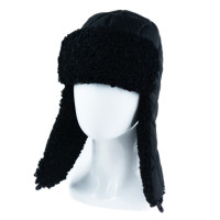 Шапка SumWin КНОПКИ плащ баранчик чорний