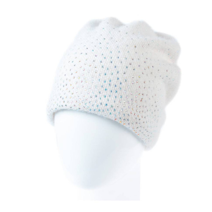 Шапка Vilss PIOVERE STRASS Milk (молоко)