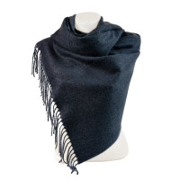 Палантин ДВУСТОРОННІЙ ЛЮКС т.синій