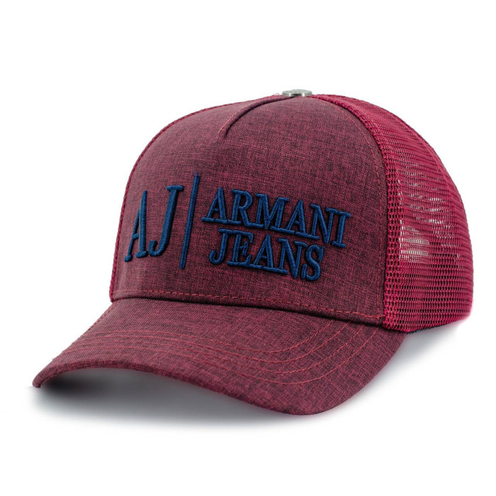 Бейсболка SR22 ARMANI JEANS сітка бордо