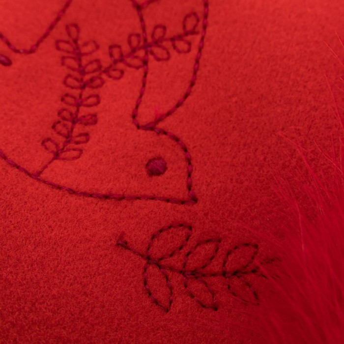 Капор Vilss decor chashemir/fox DECOR CONERENTOLA FUR Red (червоний)