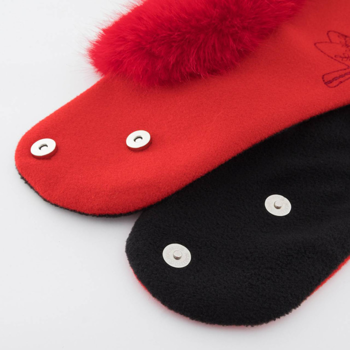 Капор Vilss decor chashemir/fox DECOR CONERENTOLA FUR Red (червоний)