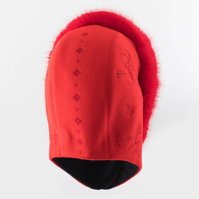 Капор Vilss decor chashemir/fox DECOR CONERENTOLA FUR Red (червоний)