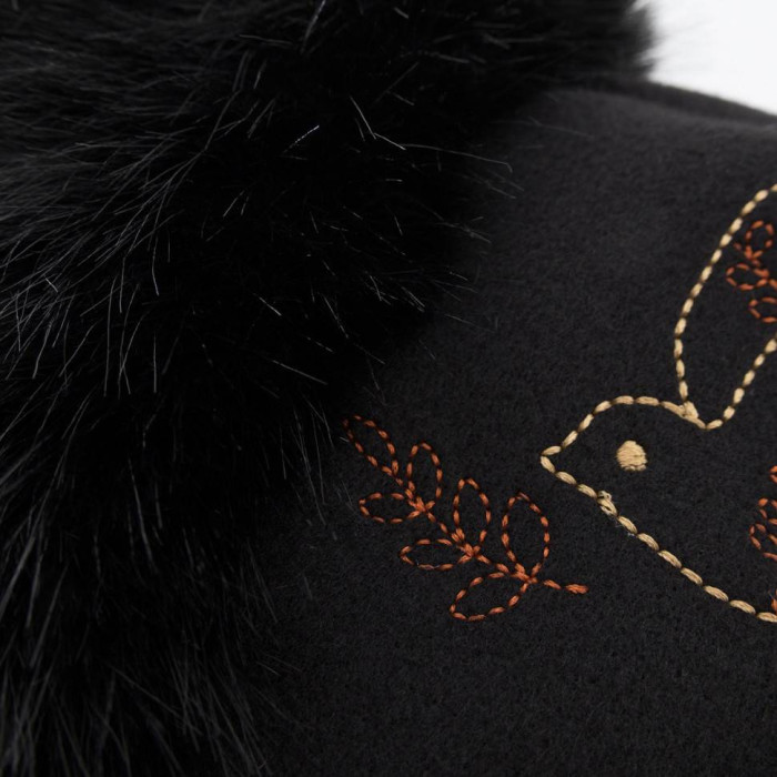 Капор Vilss decor chashemir/fox DECOR CONERENTOLA FUR Black (чорний)