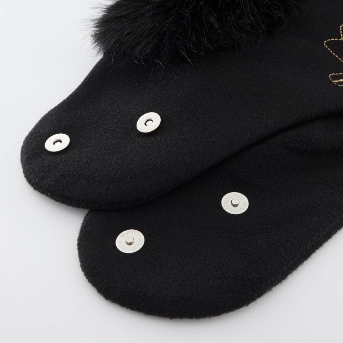 Капор Vilss decor chashemir/fox DECOR CONERENTOLA FUR Black (чорний)