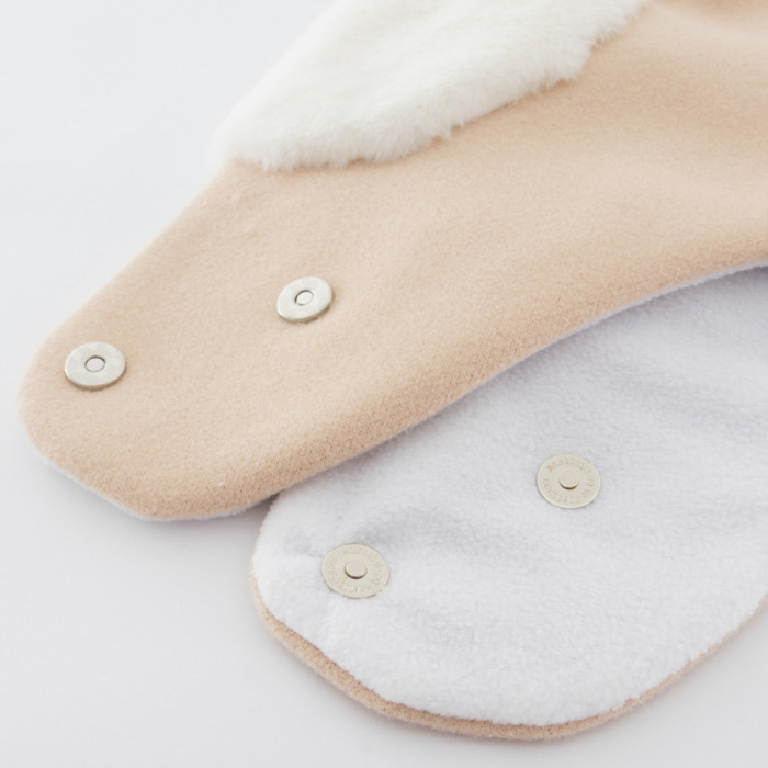 Капор Vilss empty chashemir/chinchilla EMPTY CONERENTOLA apricot/white (абрикос/белый)