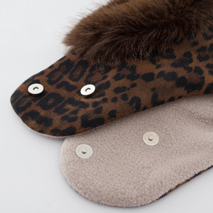 Капор Vilss empty chash/fox DECOR CONERENTOLA FUR (лео.корич/шокол)