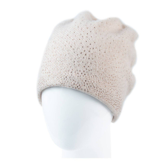 Шапка Vilss PIOVERE STRASS Cream (крем)