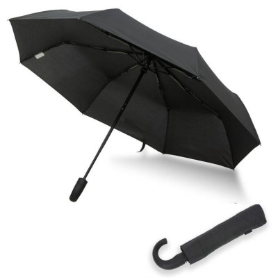 Парасолька складана автомат Art Rain 3920 чорний 3сл. 8сп.