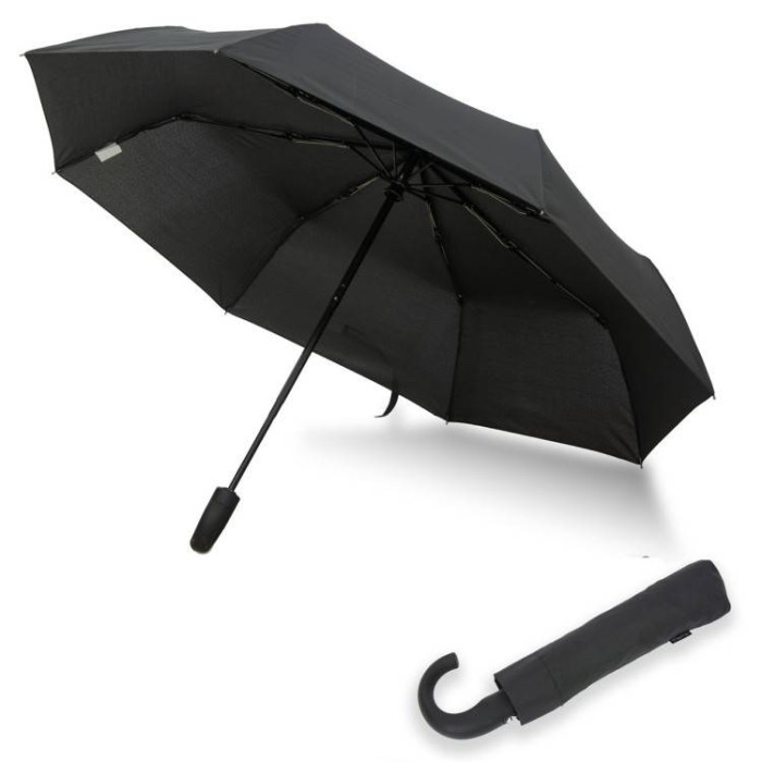 Парасолька складана автомат Art Rain 3920 чорний 3сл. 8сп.