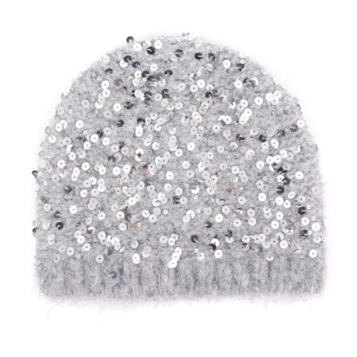 Шапка Malisa РЕЙ паєтка сірий